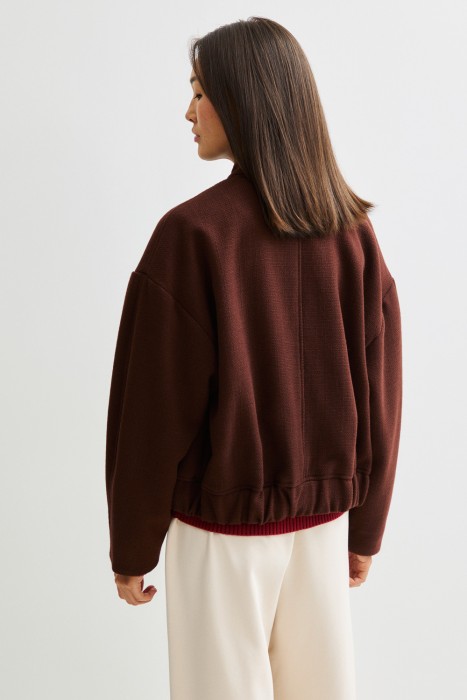 бомбер из пальтовой ткани по цене 6320 руб вид справа