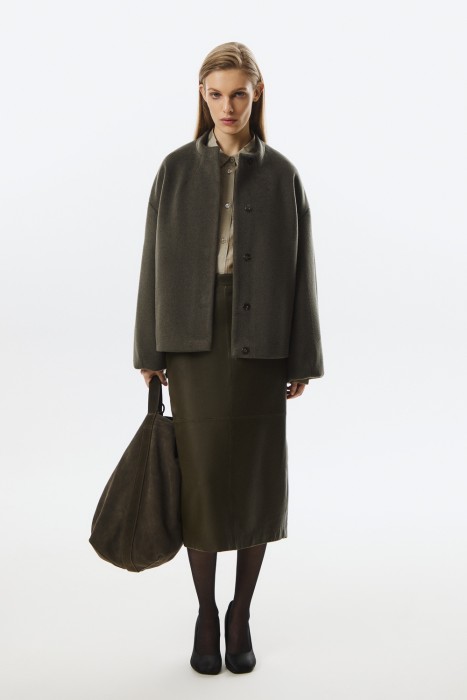 бомбер из пальтовой ткани из россии вид сбоку