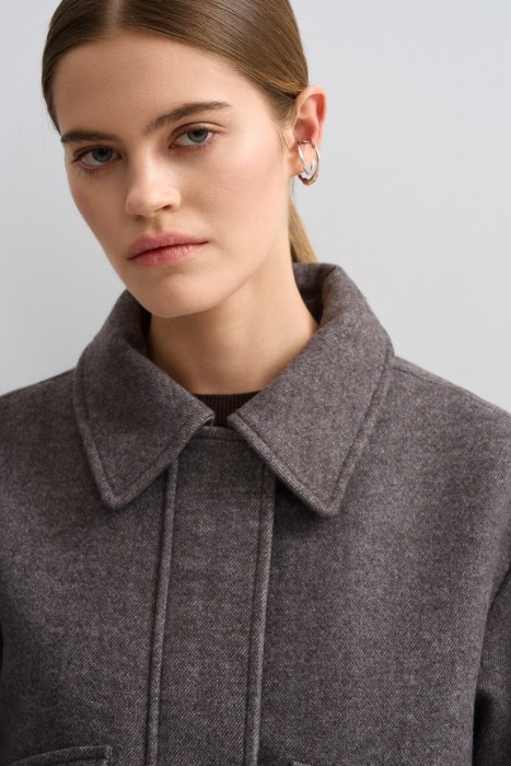 бомбер из пальтовой ткани из россии вид сбоку