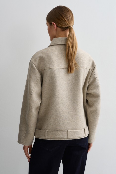 бомбер из пальтовой ткани по цене 10360 руб вид справа