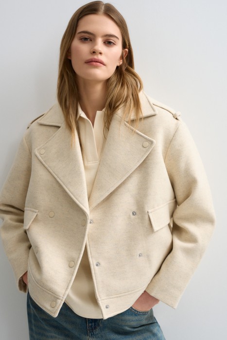 бомбер из пальтовой ткани 810309003 фотография