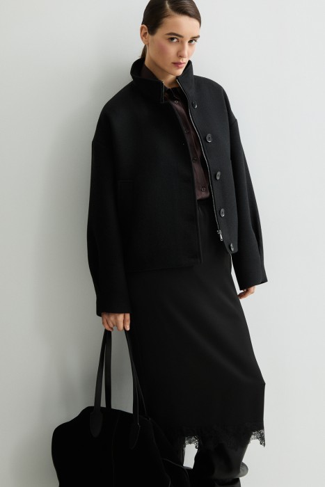 бомбер из пальтовой ткани из россии вид сбоку