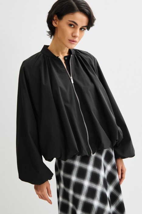 бомбер с драпировкой от бренда снежная королева вид слева