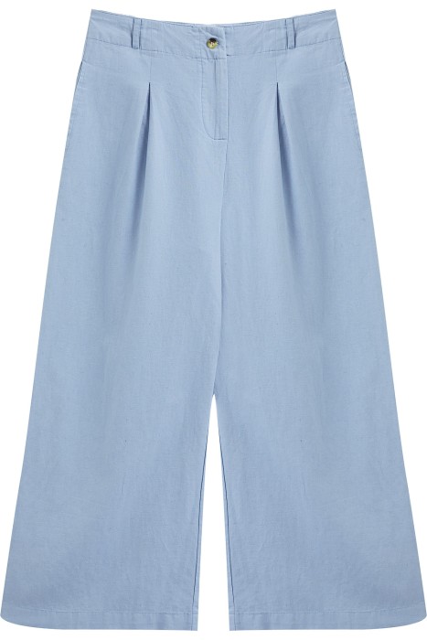 брюки из хлопка и льна из россии вид сбоку