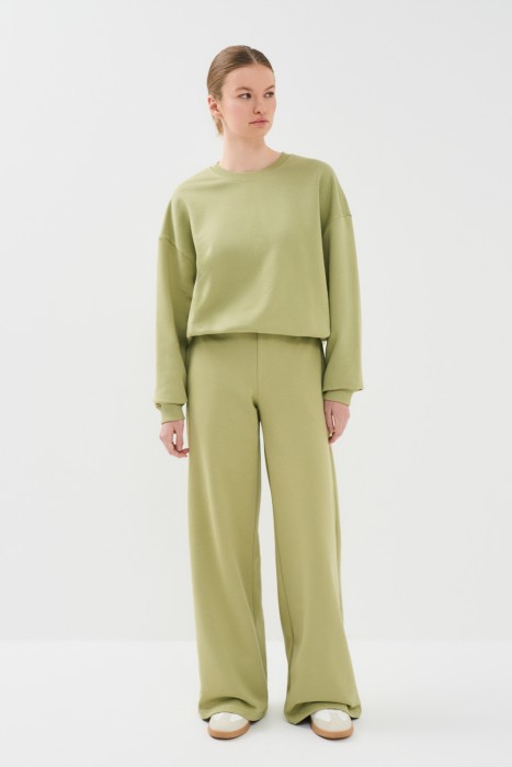 брюки из хлопка от бренда снежная королева вид слева