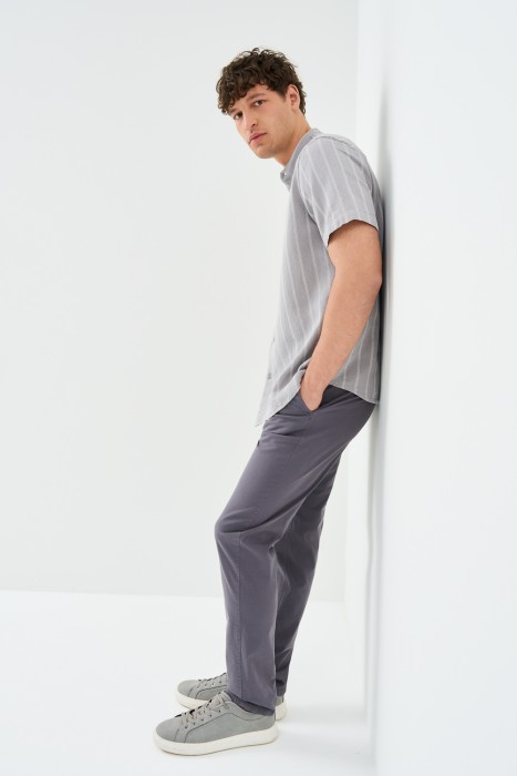 брюки из хлопка от бренда снежная королева вид слева