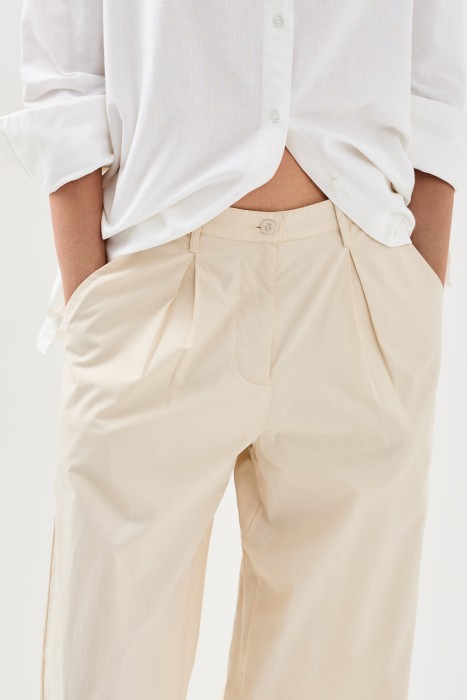 брюки из хлопка из россии вид сбоку