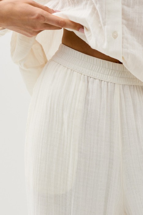 брюки из хлопка от бренда снежная королева вид слева