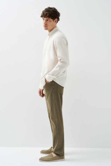 брюки из хлопка от бренда снежная королева вид слева