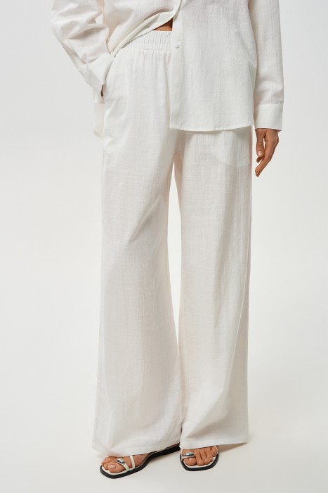 брюки из хлопка от бренда снежная королева вид слева