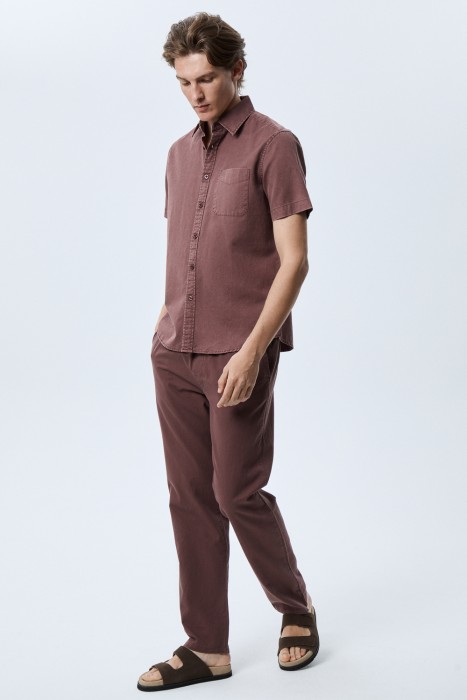 брюки из хлопка от бренда снежная королева вид слева