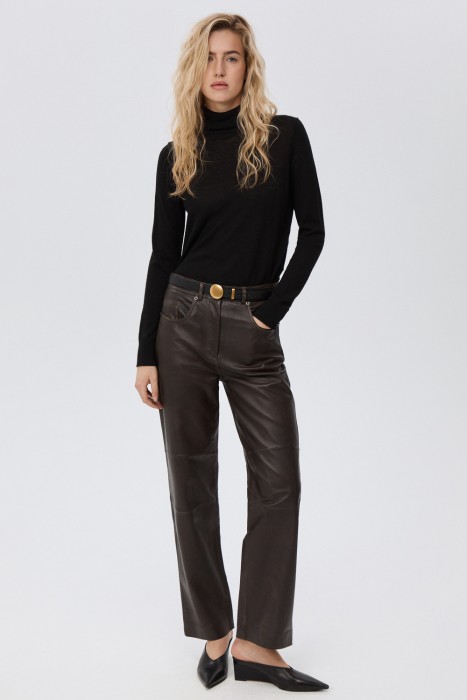 брюки из натуральной кожи 804072003 фотография