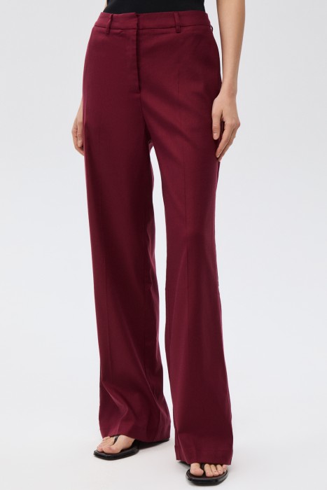 брюки из смесового льна от бренда снежная королева вид слева