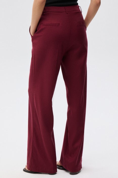 брюки из смесового льна по цене 6040 руб вид справа