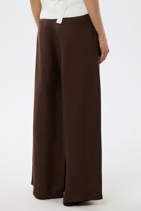 брюки из смесового льна по цене 4320 руб вид справа