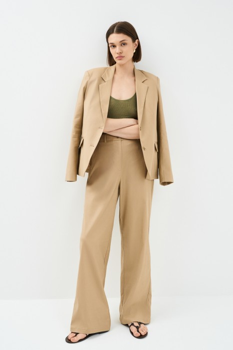 брюки из вискозы и льна 767277003 фотография