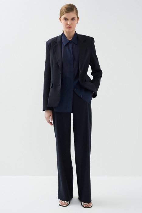 брюки из вискозы и льна 767278003 фотография