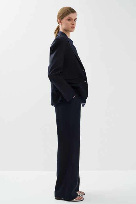 брюки из вискозы и льна от бренда снежная королева вид слева