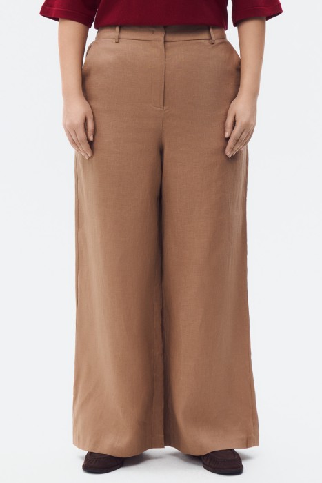 брюки изо льна от бренда снежная королева вид слева