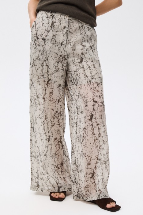 брюки изо льна от бренда снежная королева вид слева