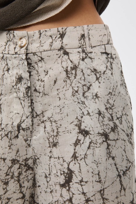 брюки изо льна из россии вид сбоку