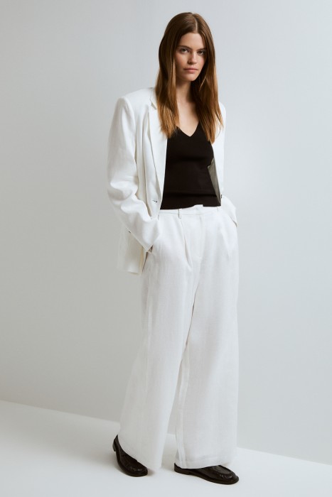 брюки изо льна 814112003 фотография