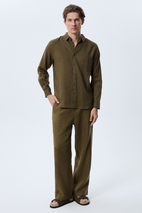 брюки изо льна от бренда снежная королева вид слева