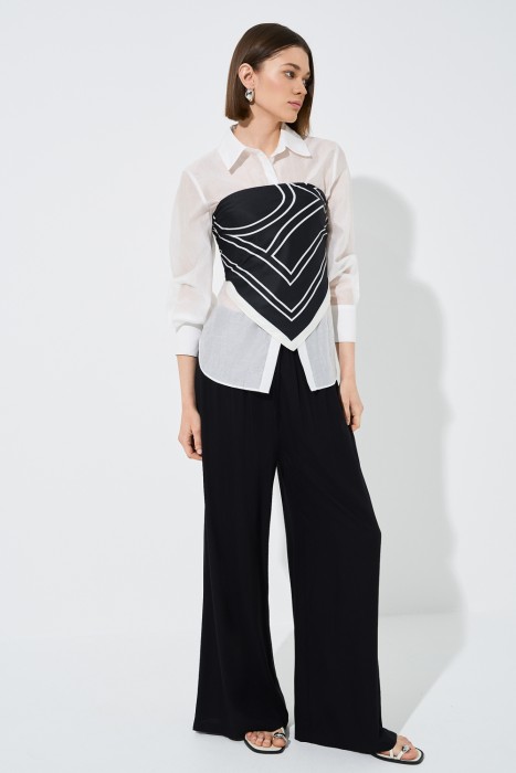 брюки-палаццо от бренда снежная королева вид слева