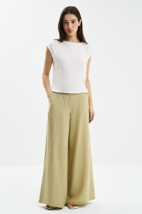 брюки-палаццо от бренда снежная королева вид слева