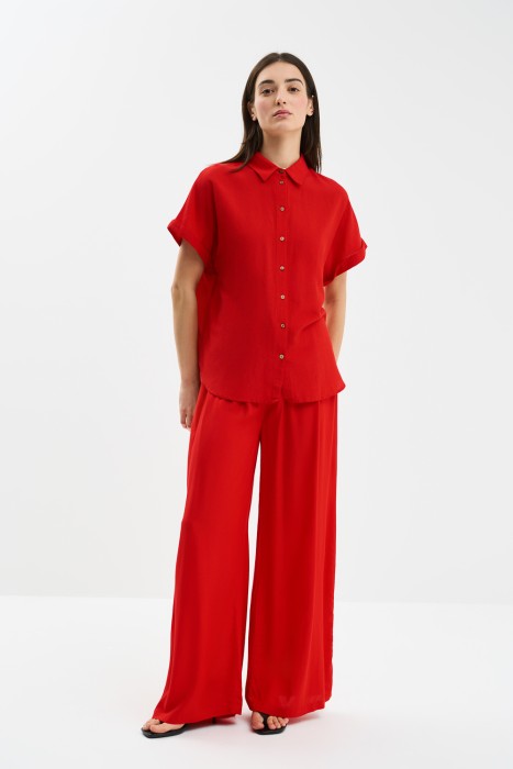 брюки-палаццо от бренда снежная королева вид слева