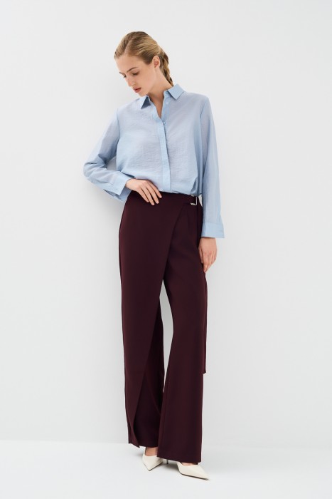 брюки с асимметричным запахом 786060003 фотография