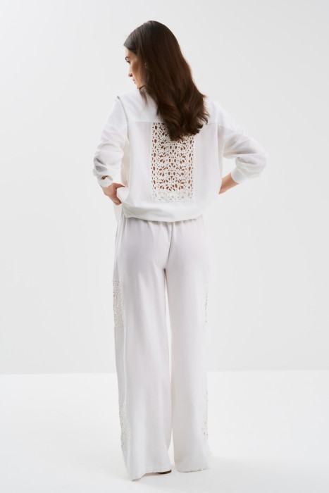 брюки с кружевными вставками по цене 2030 руб вид справа