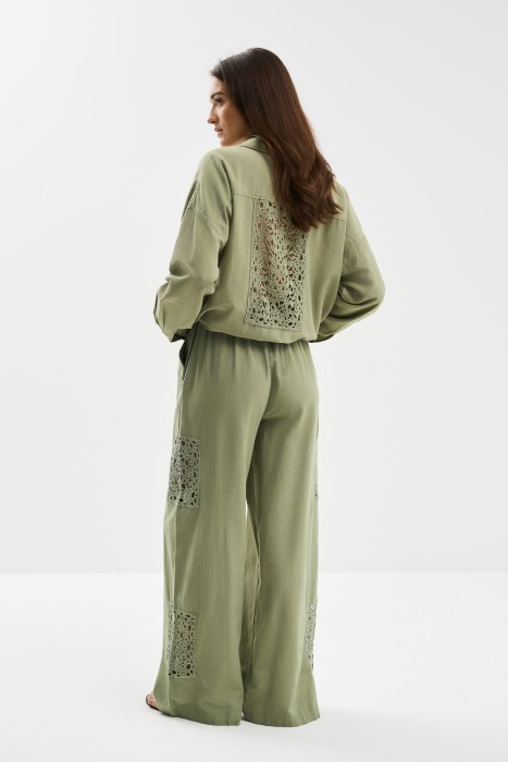 брюки с кружевными вставками по цене 2270 руб вид справа