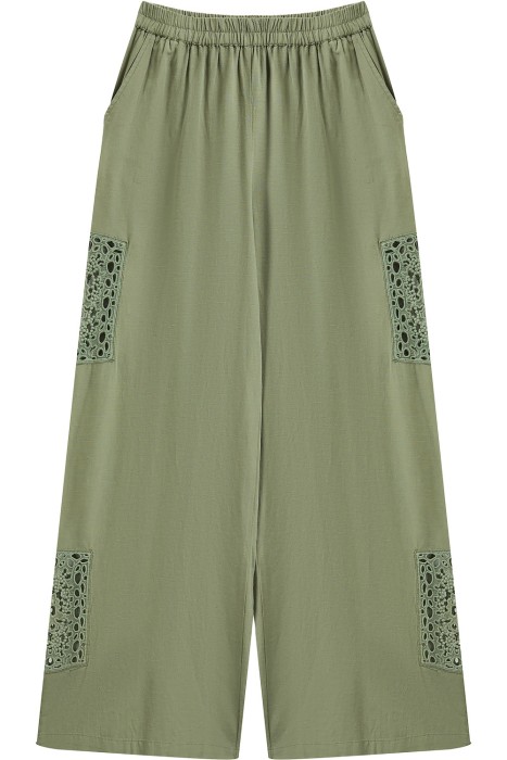 брюки с кружевными вставками из россии вид сбоку