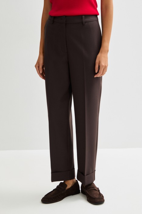 брюки с отворотами от бренда снежная королева вид слева