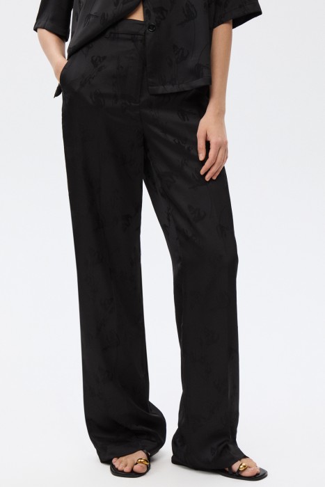 брюки с принтом от бренда снежная королева вид слева