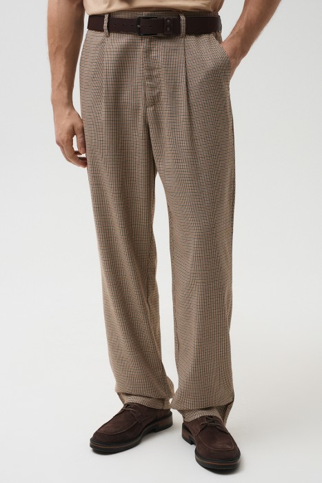 брюки в клетку от бренда снежная королева вид слева