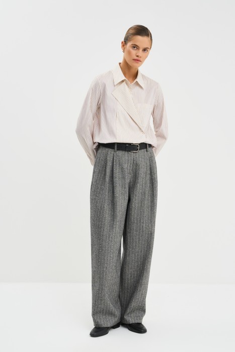 брюки в полоску от бренда снежная королева вид слева