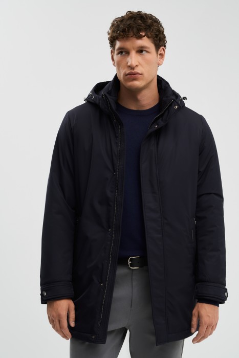 демисезонная куртка с капюшоном от бренда снежная королева вид слева