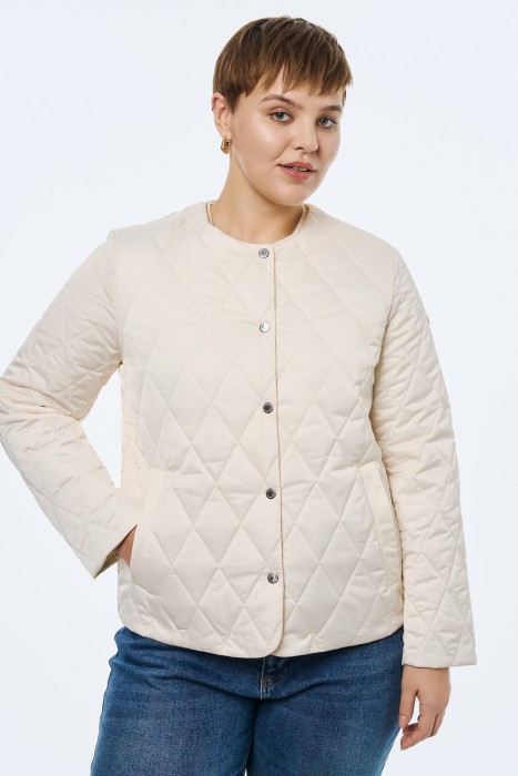 демисезонная куртка от бренда снежная королева вид слева