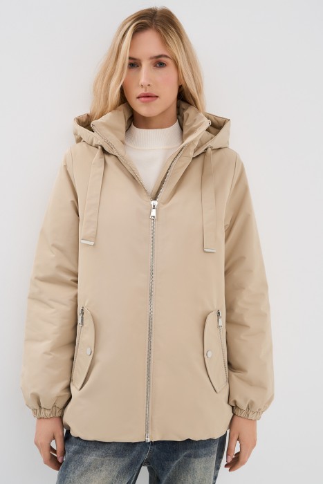 демисезонная куртка от бренда снежная королева вид слева