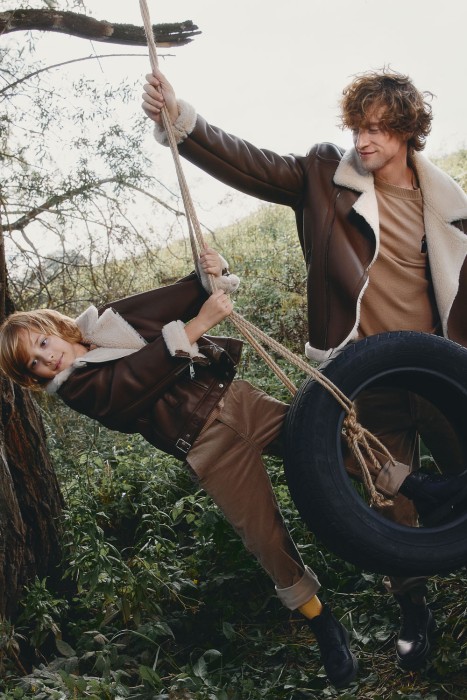 детская дубленка из искусственного меха из россии вид сбоку