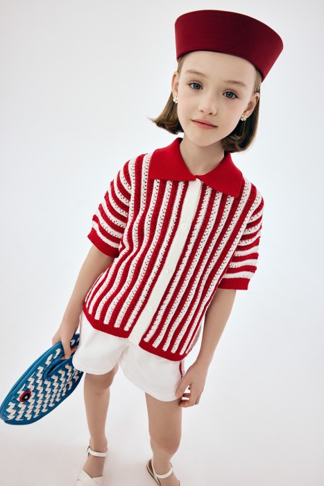 детские шорты от бренда снежная королева вид слева