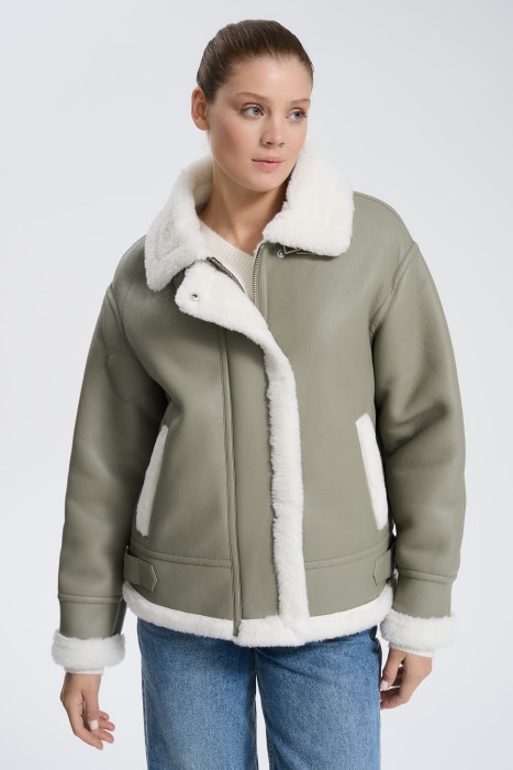 дубленка из искусственного меха 734206003 фотография