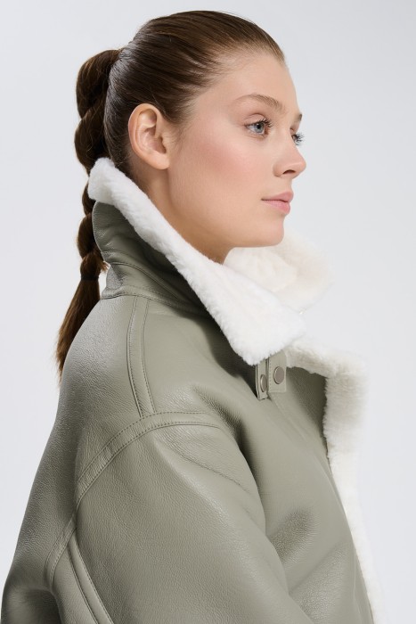 дубленка из искусственного меха из россии вид сбоку