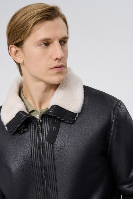 дубленка из искусственного меха из россии вид сбоку