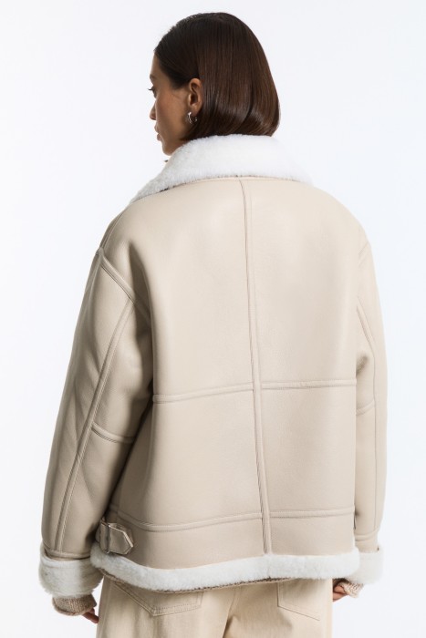 дубленка из искусственного меха из россии вид сбоку