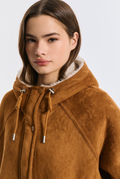 дубленка из искусственного меха из россии вид сбоку