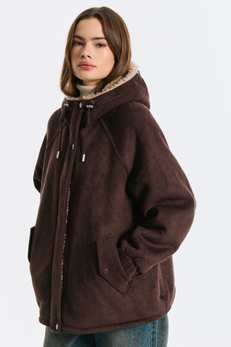 дубленка из искусственного меха из россии вид сбоку