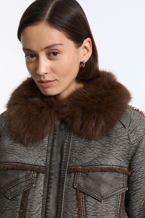 дубленка из искусственного меха из россии вид сбоку